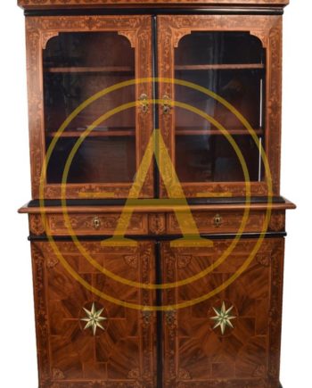 RARE SHOWCASE IN MARQUETRY LOUIS XIV