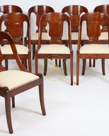 SUITE OF EIGHT CHAIRS GONDOLES XIXth