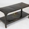 TABLE BASSE METALLIQUE A ROULETTES