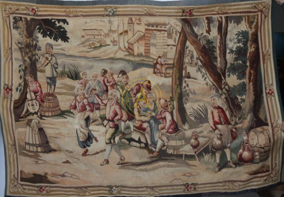 TAPISSERIE “A SCENE DE FETE VILLAGEOISE”