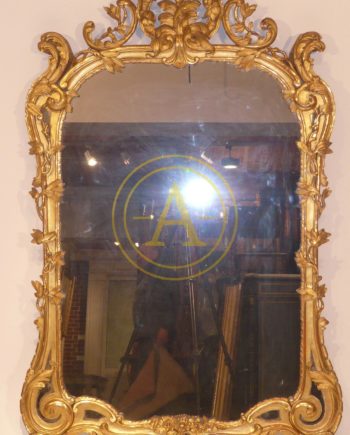 MIROIR EN BOIS DORE LOUIS XV