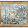 TABLEAU IMPRESSIONNISTE “BATEAU AU PORT”