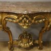 CONSOLE EN BOIS DORE LOUIS XV