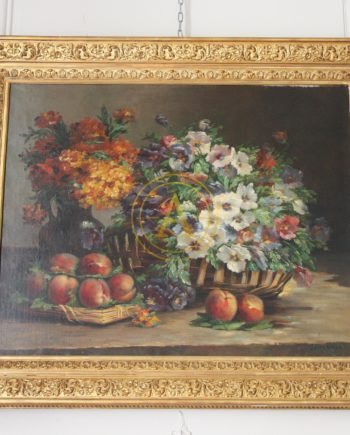 HUILE SUR TOILE NATURE MORTE