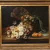 TABLEAU ” NATURE MORTE AUX FRUITS ET AUX FLEURS” XIXè