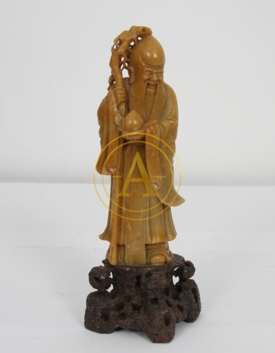 STATUETTE “VIEUX SAGE CHINOIS” EN PIERRE DURE