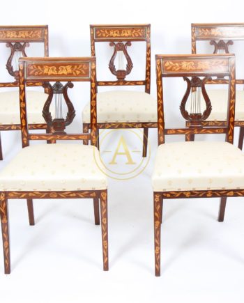 SUITE DE CINQ CHAISES LYRES HOLLANDAISES