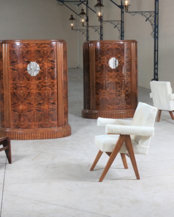 RARE PAIR OF ART DECO WALL FURNITURE BY Clement Goyeneche, 1893 -1984
