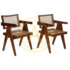 PAIR OF “OFFICE CANE ELEGANT CHAIRS” FROM Pierre JEANNERET