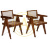 PAIRE DE “OFFICE CANE ELEGANT CHAIRS” DE Pierre JEANNERET