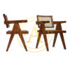 PAIR OF “OFFICE CANE ELEGANT CHAIRS” FROM Pierre JEANNERET