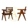 PAIR OF “OFFICE CANE ELEGANT CHAIRS” FROM Pierre JEANNERET