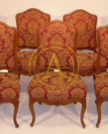 SET OF SIX LOUIS XV CHAIRS