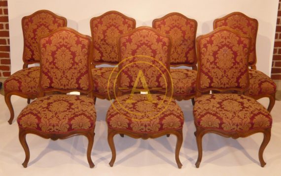 SET OF SIX LOUIS XV CHAIRS