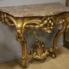 CONSOLE EN BOIS DORE LOUIS XV