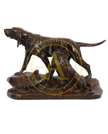 BRONZE “DEUX CHIENS DE CHASSE” BY LEON BUREAU