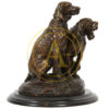 BRONZE “DEUX CHIENS DE MEUTE ASSIS” FROM EMMANUEL FREMIET