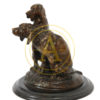 BRONZE “DEUX CHIENS DE MEUTE ASSIS” FROM EMMANUEL FREMIET