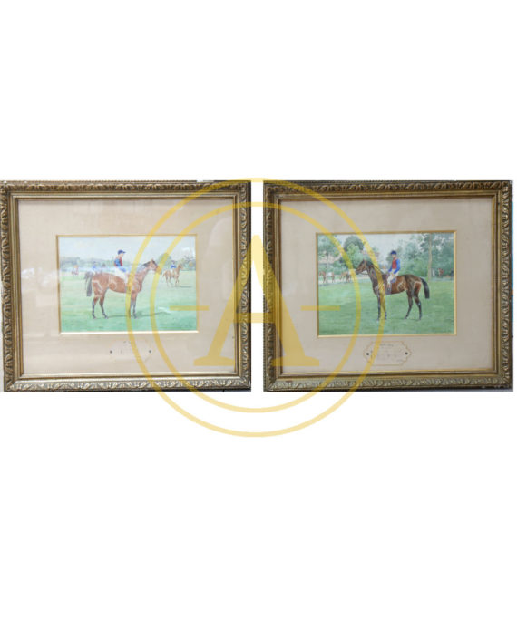 Pair of gouache signed LEMAIL