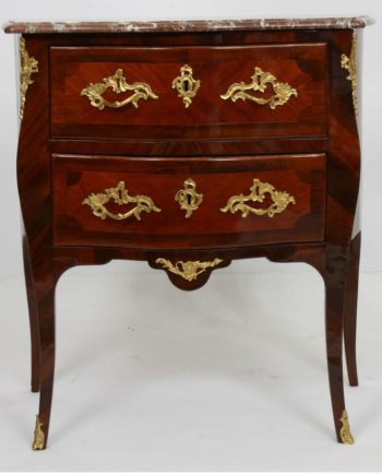 PETITE COMMODE SAUTEUSE MARQUETEE LOUIS XV