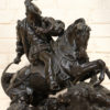 TRES IMPORTANT GROUPE EN BRONZE “HALLALI DU SANGLIER AU TEMPS DE LA RENAISSANCE” DE Théodore GECHTER (1796-1844)