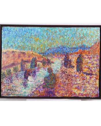 TABLEAU POINTILLISTE ORIENTALISTE “FEMMES AU BORD DE L’OUED” DE STAN RESZKA (1924)