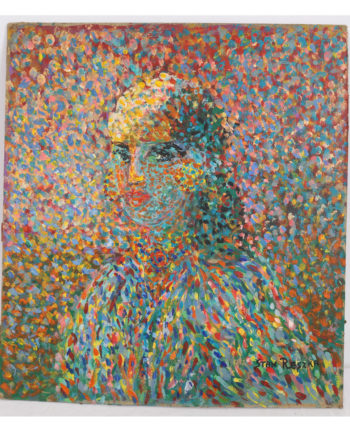 TABLEAU POINTILLISTE ORIENTALISTE “FEMME ORIENTALE EN BUSTE” DE STAN RESZKA (1924)