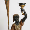 PORTE TORCHERE EN BOIS POLYCHROME “AU JEUNE GONDOLIER MAURE” ITALIE XIXè